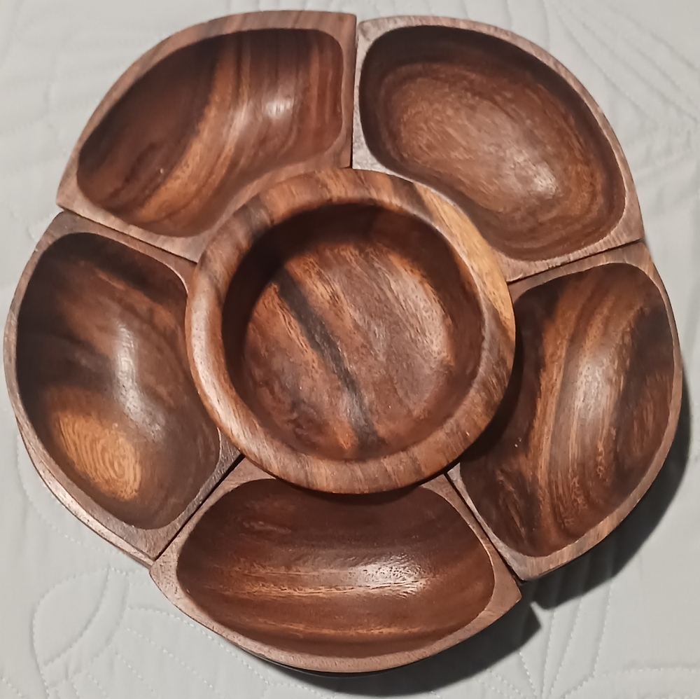Hilo Hattie Acacia Wood Handcrafted Dip Set